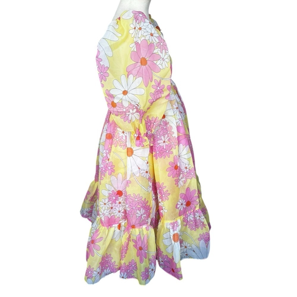 Selkie French Puff Midi Dress in Goldie Floral Print Small - Picture 7 of 11